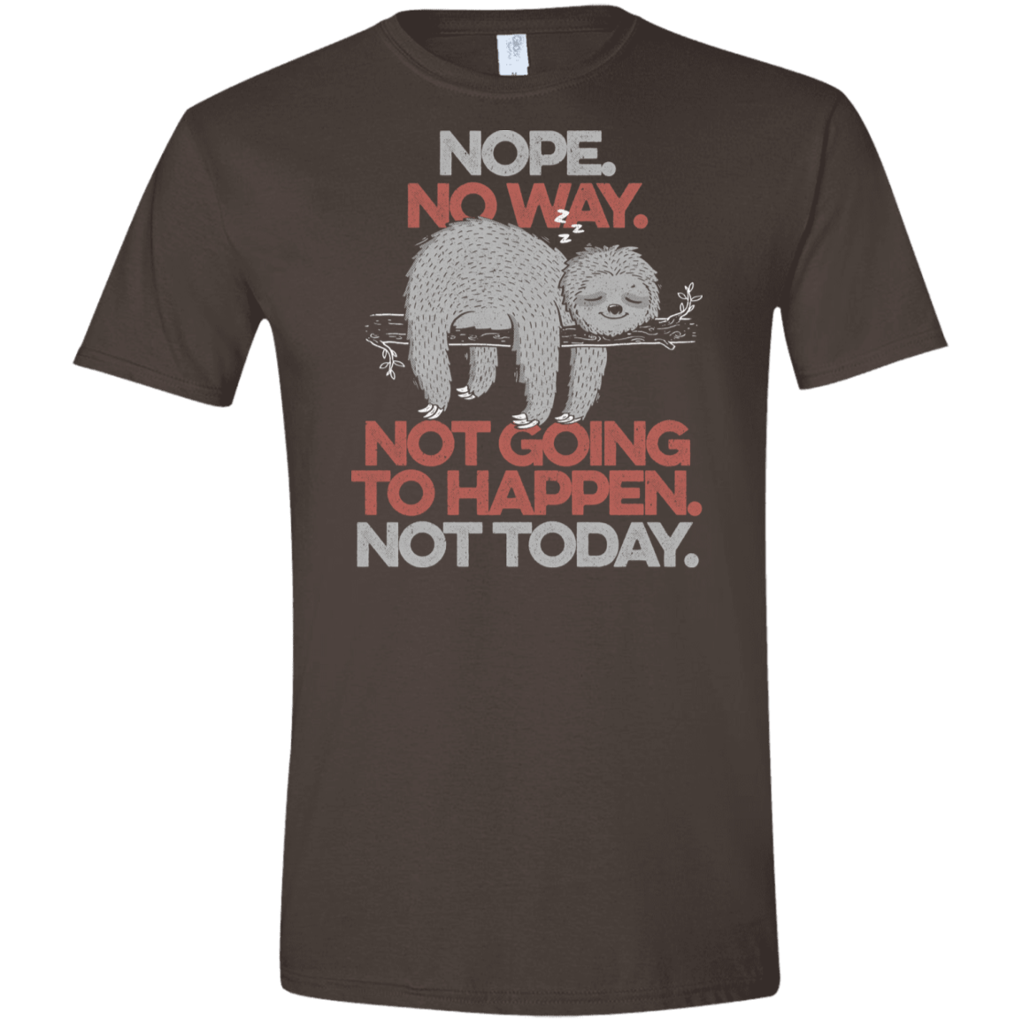 T-Shirts Dark Chocolate / S Nope No Way Men's Semi-Fitted Softstyle
