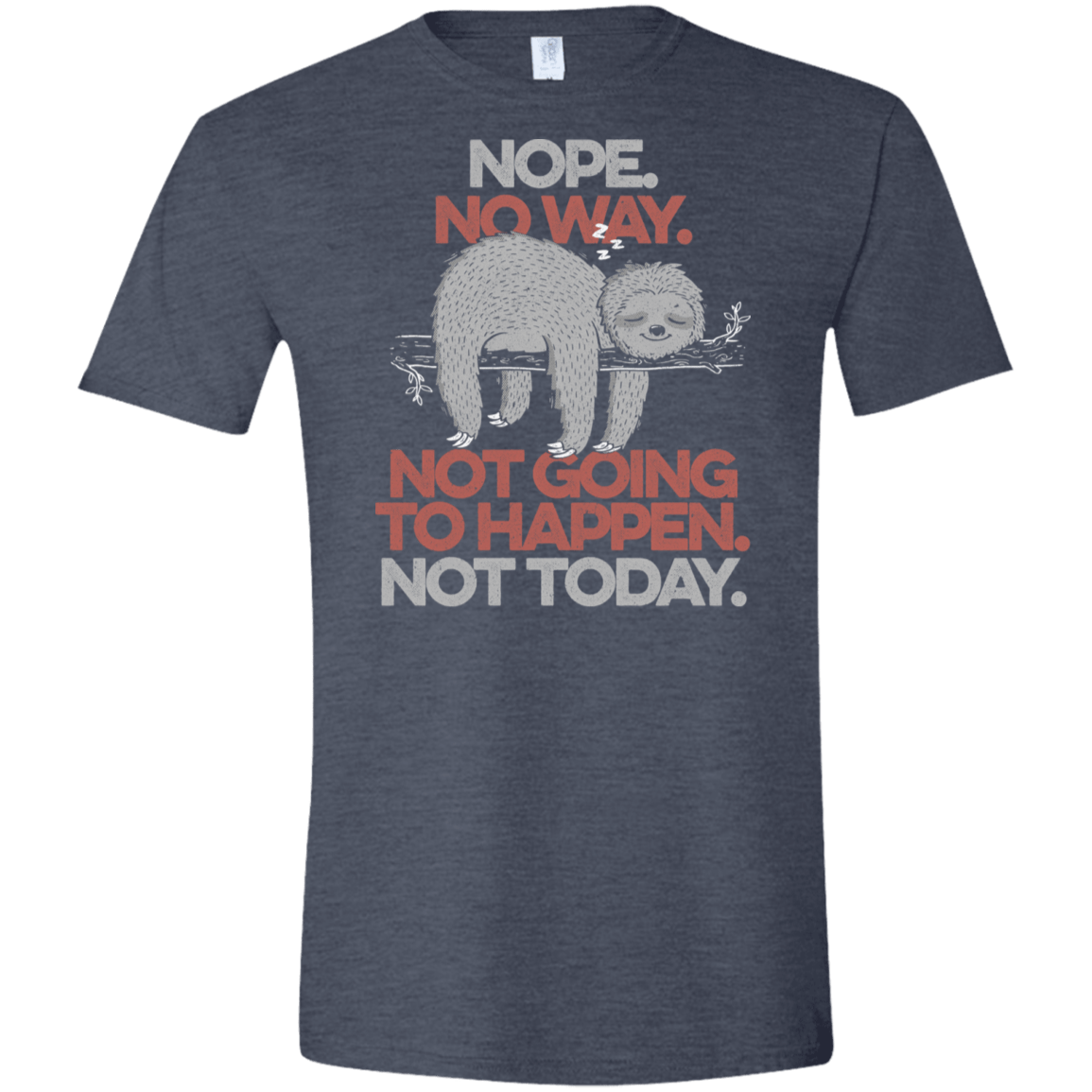 T-Shirts Heather Navy / S Nope No Way Men's Semi-Fitted Softstyle