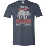 T-Shirts Heather Navy / S Nope No Way Men's Semi-Fitted Softstyle