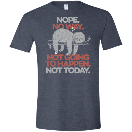 T-Shirts Heather Navy / S Nope No Way Men's Semi-Fitted Softstyle