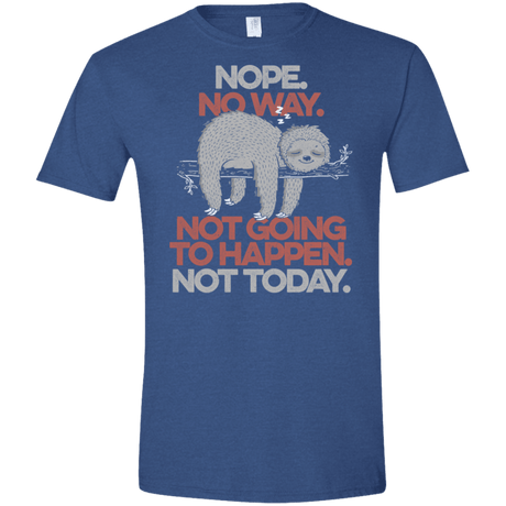 T-Shirts Heather Royal / X-Small Nope No Way Men's Semi-Fitted Softstyle