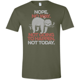 T-Shirts Military Green / S Nope No Way Men's Semi-Fitted Softstyle