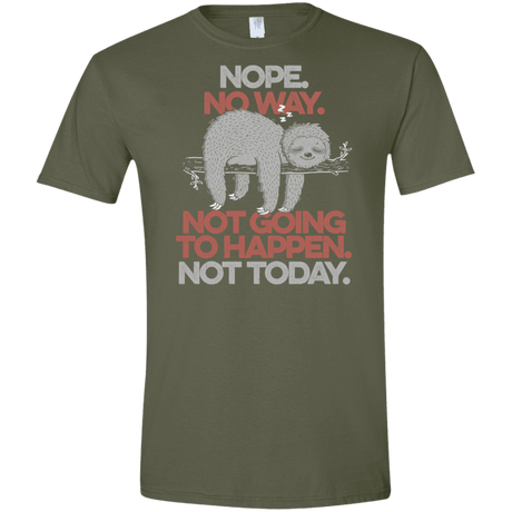 T-Shirts Military Green / S Nope No Way Men's Semi-Fitted Softstyle