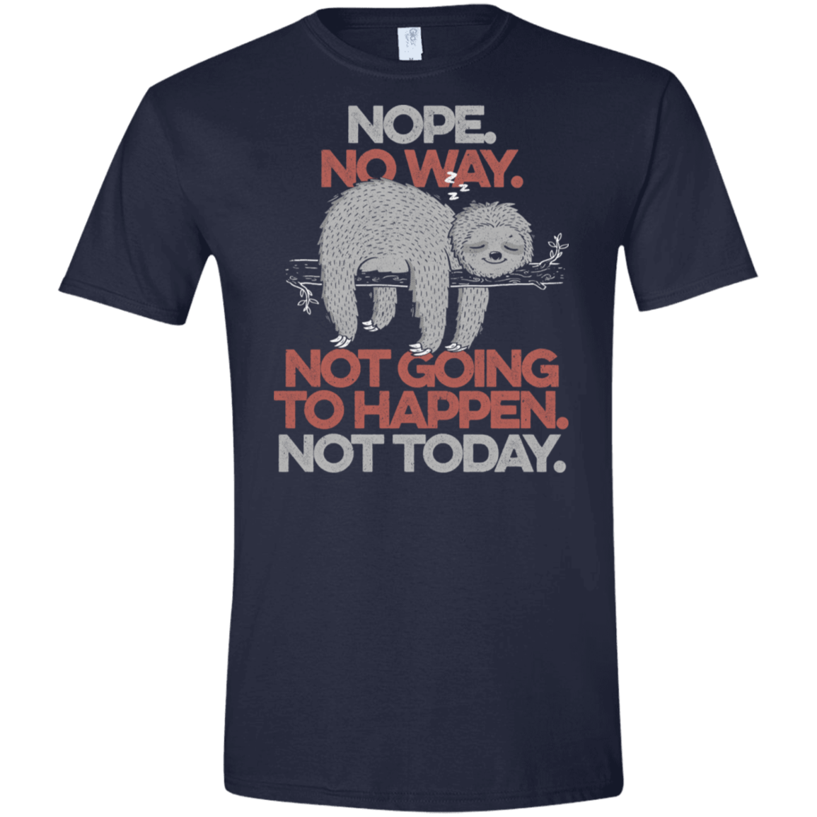 T-Shirts Navy / X-Small Nope No Way Men's Semi-Fitted Softstyle