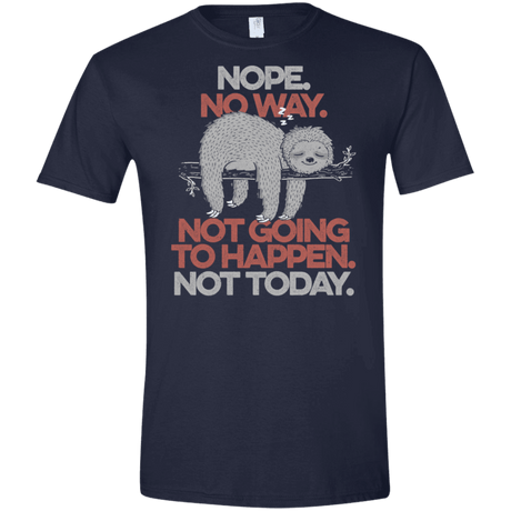 T-Shirts Navy / X-Small Nope No Way Men's Semi-Fitted Softstyle