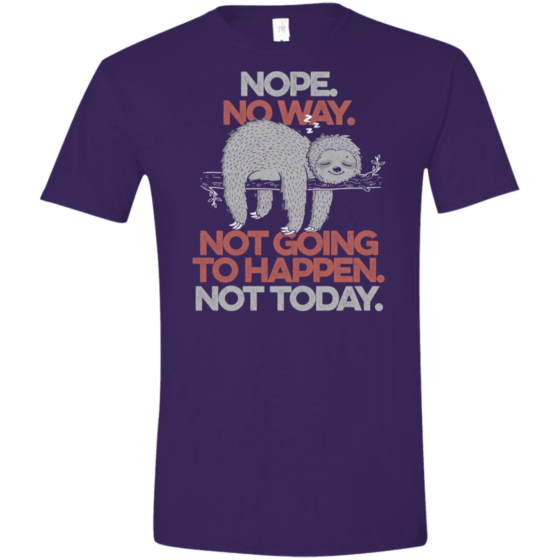 T-Shirts Purple / S Nope No Way Men's Semi-Fitted Softstyle