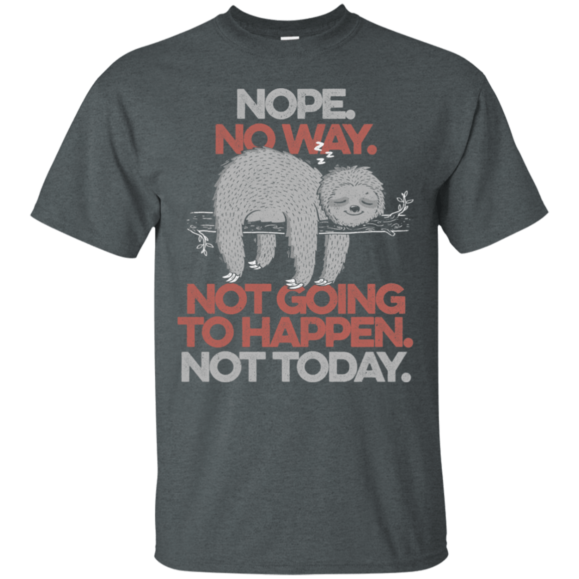 T-Shirts Dark Heather / S Nope No Way T-Shirt