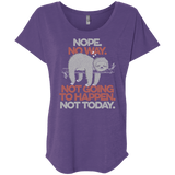 T-Shirts Purple Rush / X-Small Nope No Way Triblend Dolman Sleeve