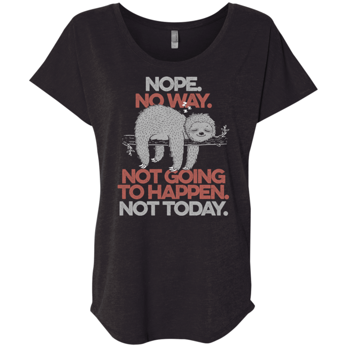 T-Shirts Vintage Black / X-Small Nope No Way Triblend Dolman Sleeve