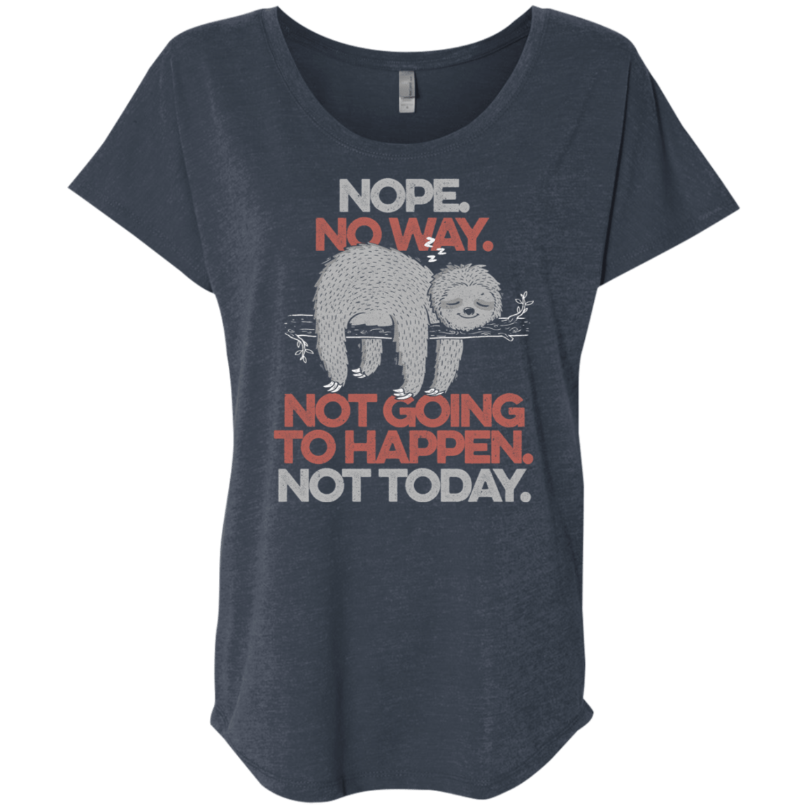 T-Shirts Vintage Navy / X-Small Nope No Way Triblend Dolman Sleeve