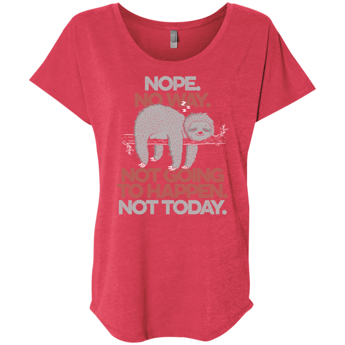 T-Shirts Vintage Red / X-Small Nope No Way Triblend Dolman Sleeve