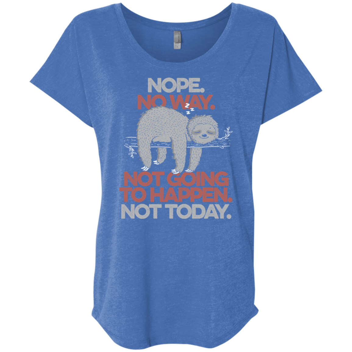 T-Shirts Vintage Royal / X-Small Nope No Way Triblend Dolman Sleeve