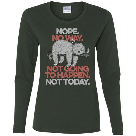 T-Shirts Forest / S Nope No Way Women's Long Sleeve T-Shirt