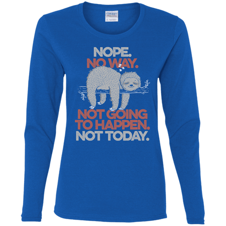 T-Shirts Royal / S Nope No Way Women's Long Sleeve T-Shirt