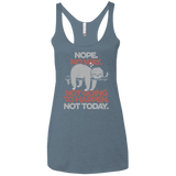 T-Shirts Indigo / X-Small Nope No Way Women's Triblend Racerback Tank