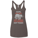 T-Shirts Macchiato / X-Small Nope No Way Women's Triblend Racerback Tank