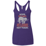 T-Shirts Purple Rush / X-Small Nope No Way Women's Triblend Racerback Tank
