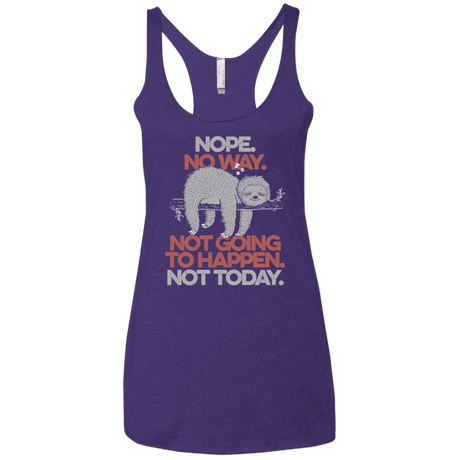 T-Shirts Purple Rush / X-Small Nope No Way Women's Triblend Racerback Tank