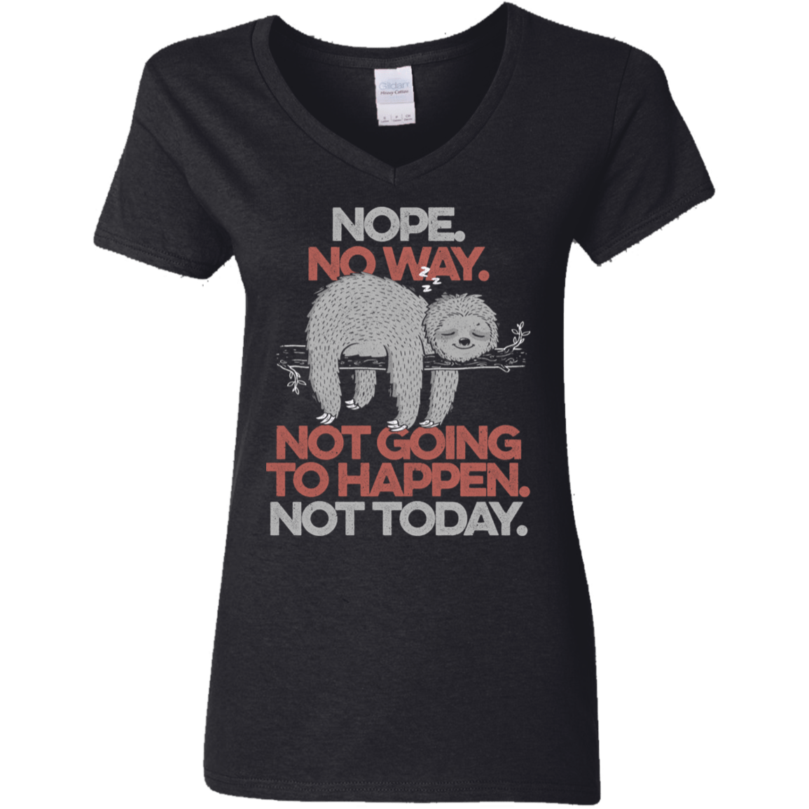 T-Shirts Black / S Nope No Way Women's V-Neck T-Shirt