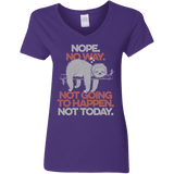 T-Shirts Purple / S Nope No Way Women's V-Neck T-Shirt