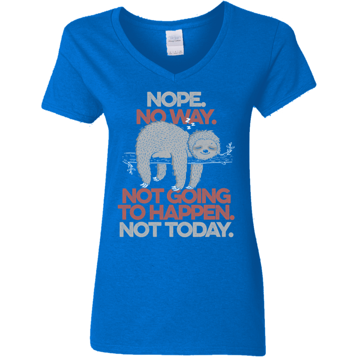 T-Shirts Royal / S Nope No Way Women's V-Neck T-Shirt