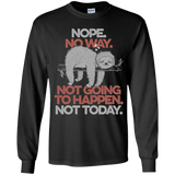 T-Shirts Black / YS Nope No Way Youth Long Sleeve T-Shirt