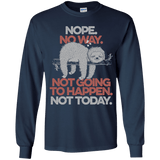 T-Shirts Navy / YS Nope No Way Youth Long Sleeve T-Shirt