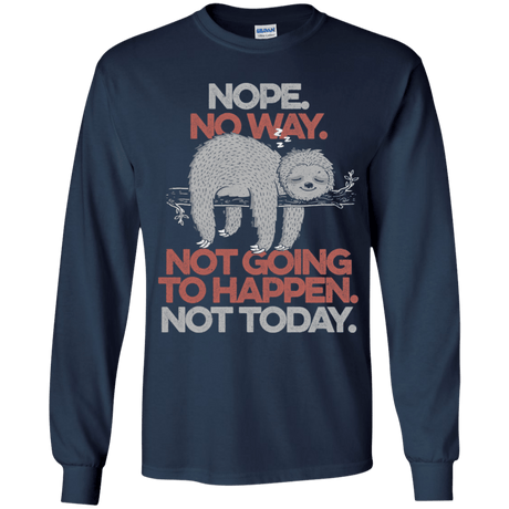 T-Shirts Navy / YS Nope No Way Youth Long Sleeve T-Shirt