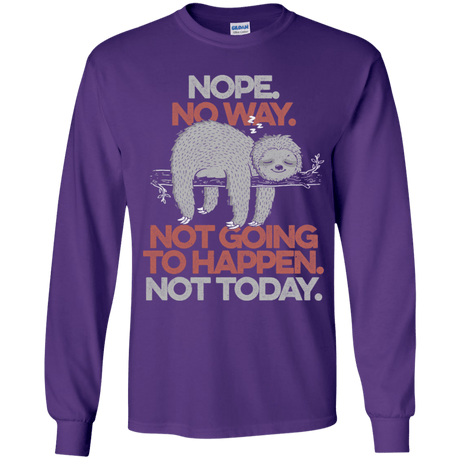 T-Shirts Purple / YS Nope No Way Youth Long Sleeve T-Shirt