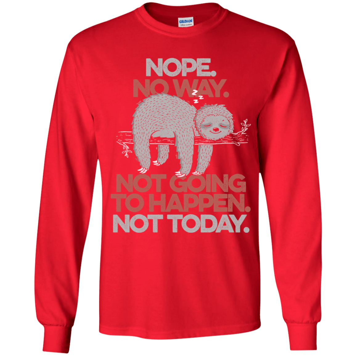 T-Shirts Red / YS Nope No Way Youth Long Sleeve T-Shirt
