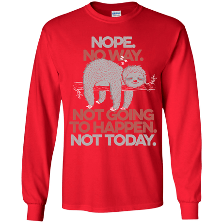 T-Shirts Red / YS Nope No Way Youth Long Sleeve T-Shirt