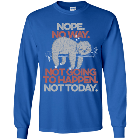 T-Shirts Royal / YS Nope No Way Youth Long Sleeve T-Shirt