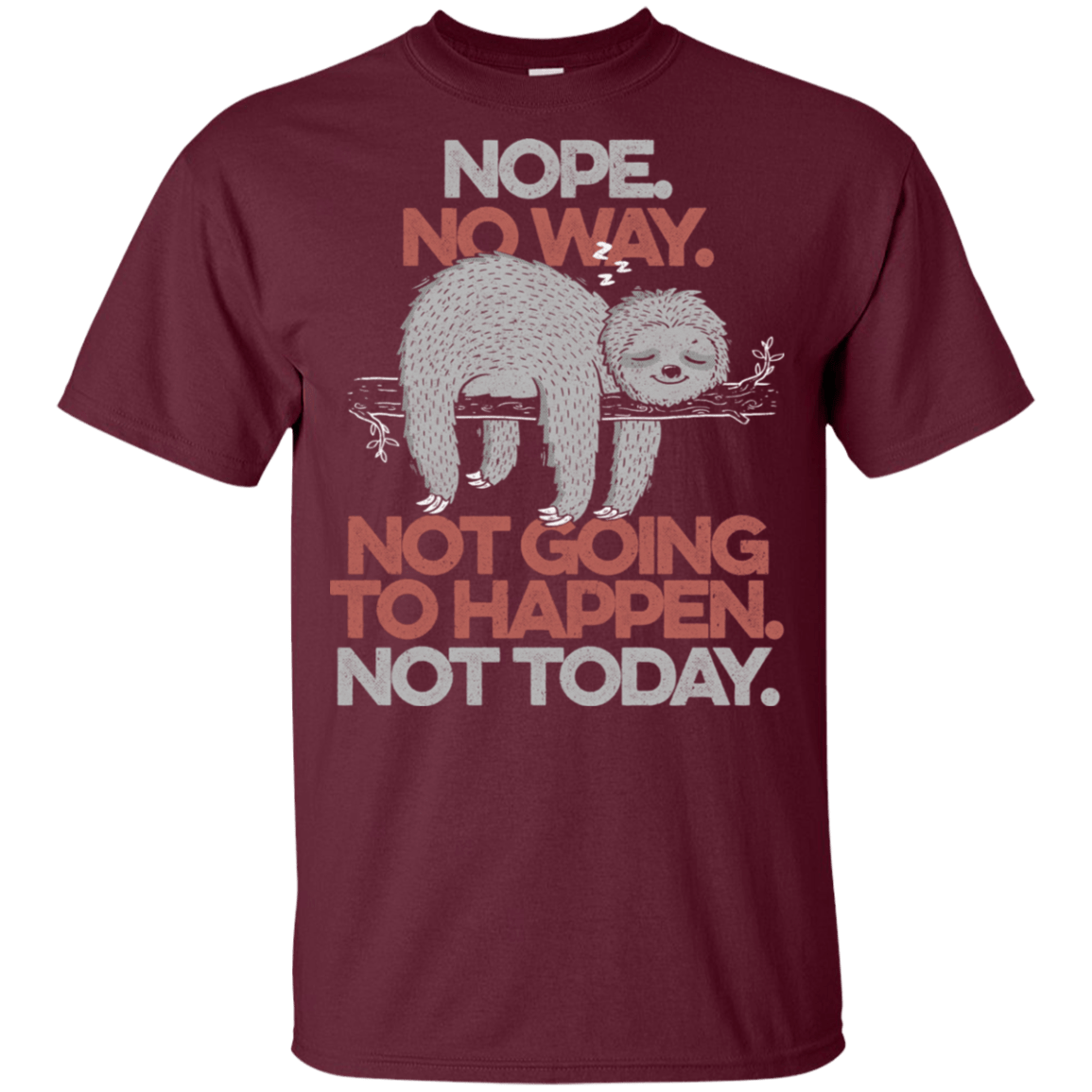 T-Shirts Maroon / YXS Nope No Way Youth T-Shirt