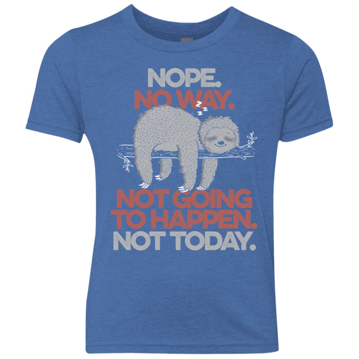 T-Shirts Vintage Royal / YXS Nope No Way Youth Triblend T-Shirt