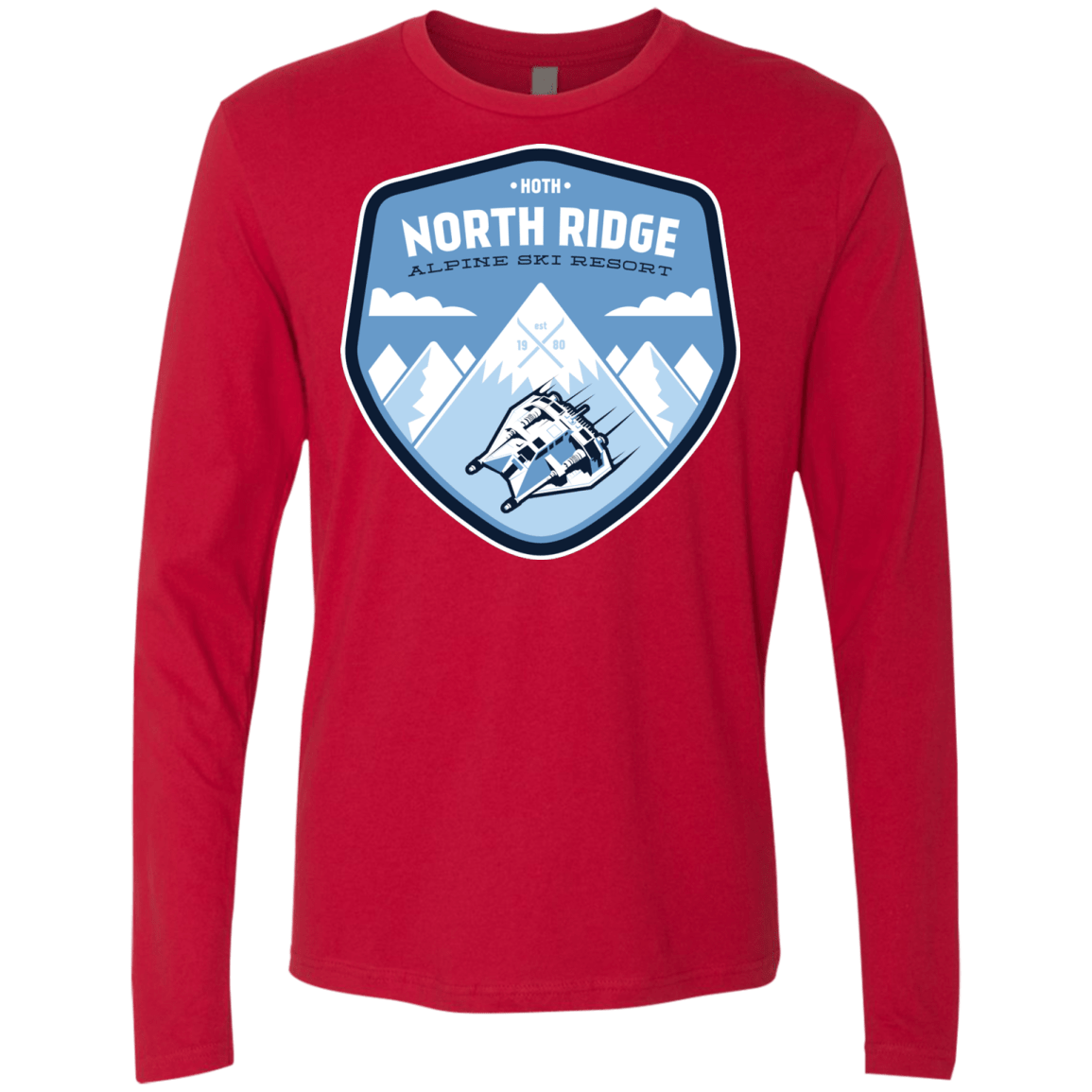 T-Shirts Red / Small North Ridge Ski Resort Men's Premium Long Sleeve