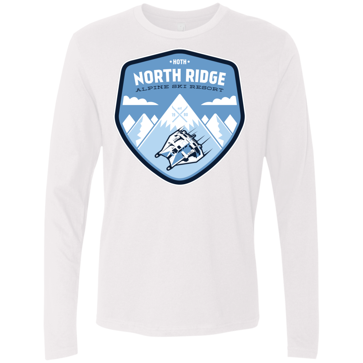T-Shirts White / Small North Ridge Ski Resort Men's Premium Long Sleeve