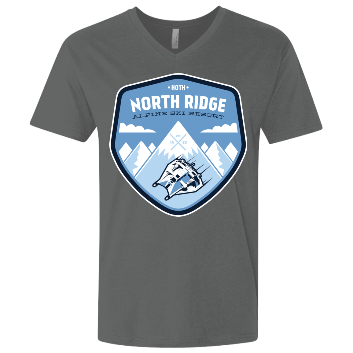 T-Shirts Heavy Metal / X-Small North Ridge Ski Resort Men's Premium V-Neck