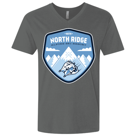 T-Shirts Heavy Metal / X-Small North Ridge Ski Resort Men's Premium V-Neck