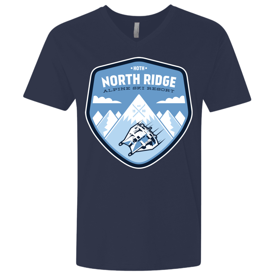 T-Shirts Midnight Navy / X-Small North Ridge Ski Resort Men's Premium V-Neck