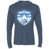 T-Shirts Indigo / X-Small North Ridge Ski Resort Triblend Long Sleeve Hoodie Tee