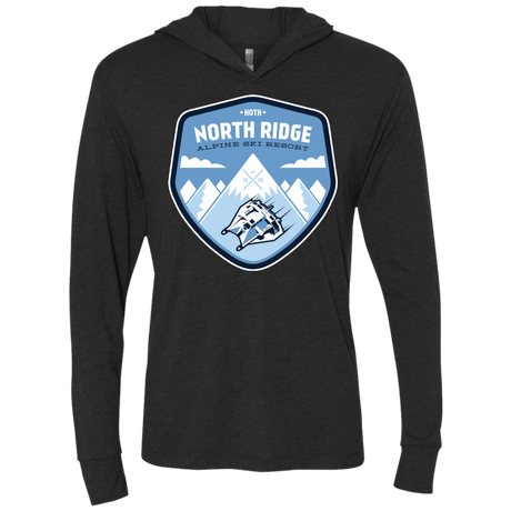 T-Shirts Vintage Black / X-Small North Ridge Ski Resort Triblend Long Sleeve Hoodie Tee