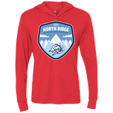 T-Shirts Vintage Red / X-Small North Ridge Ski Resort Triblend Long Sleeve Hoodie Tee