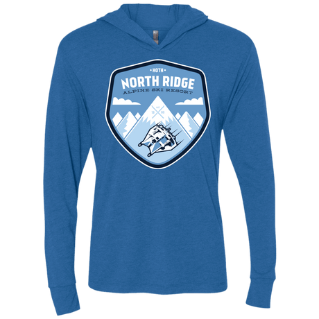 T-Shirts Vintage Royal / X-Small North Ridge Ski Resort Triblend Long Sleeve Hoodie Tee