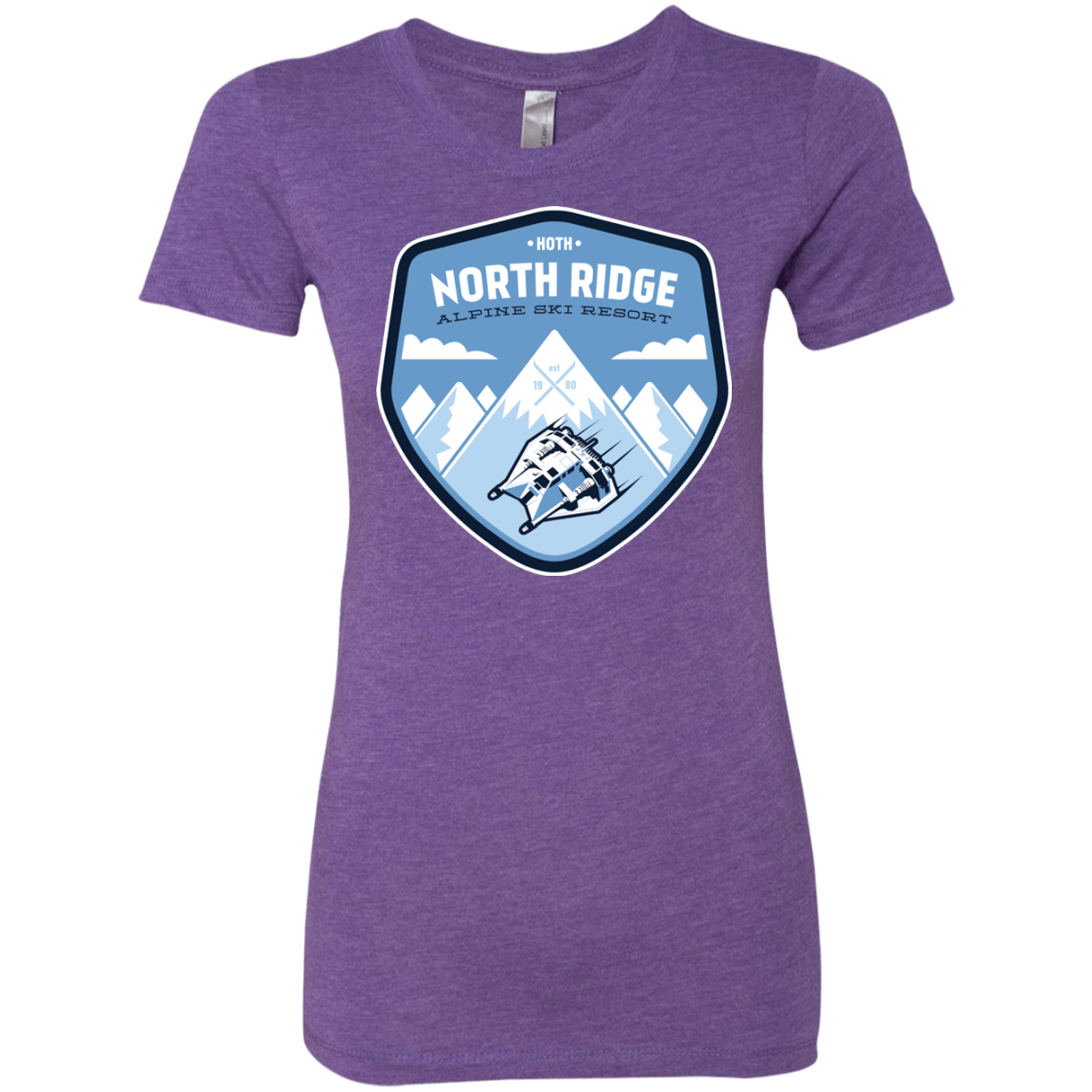 T-Shirts Purple Rush / Small North Ridge Ski Resort Women's Triblend T-Shirt