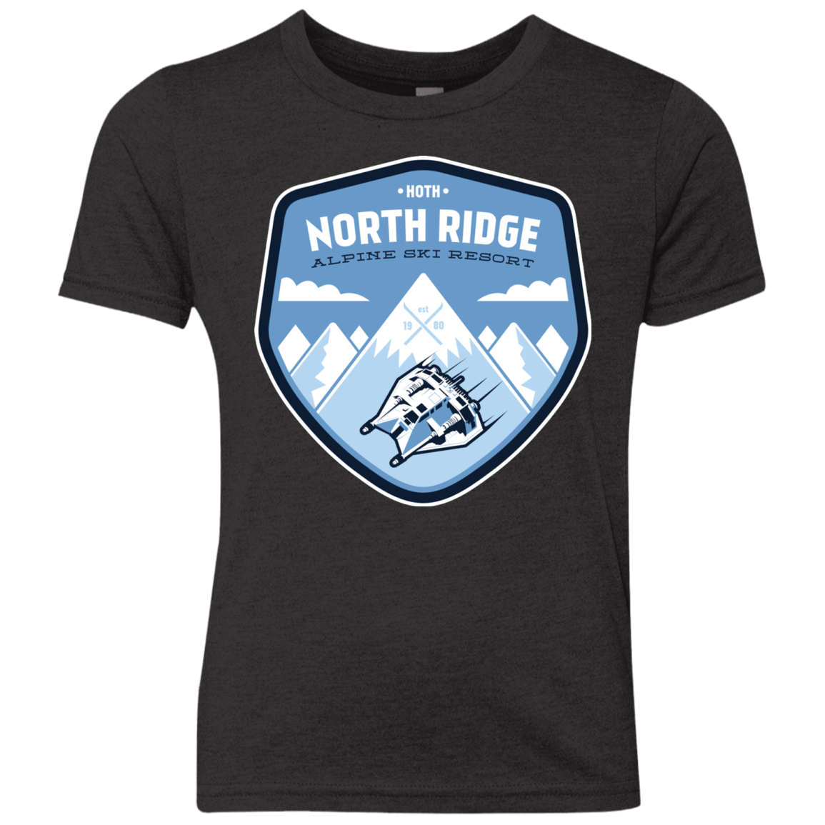 T-Shirts Vintage Black / YXS North Ridge Ski Resort Youth Triblend T-Shirt