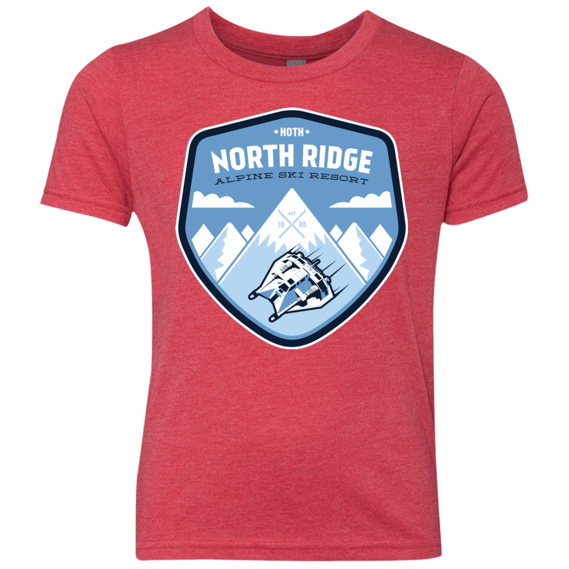 T-Shirts Vintage Red / YXS North Ridge Ski Resort Youth Triblend T-Shirt