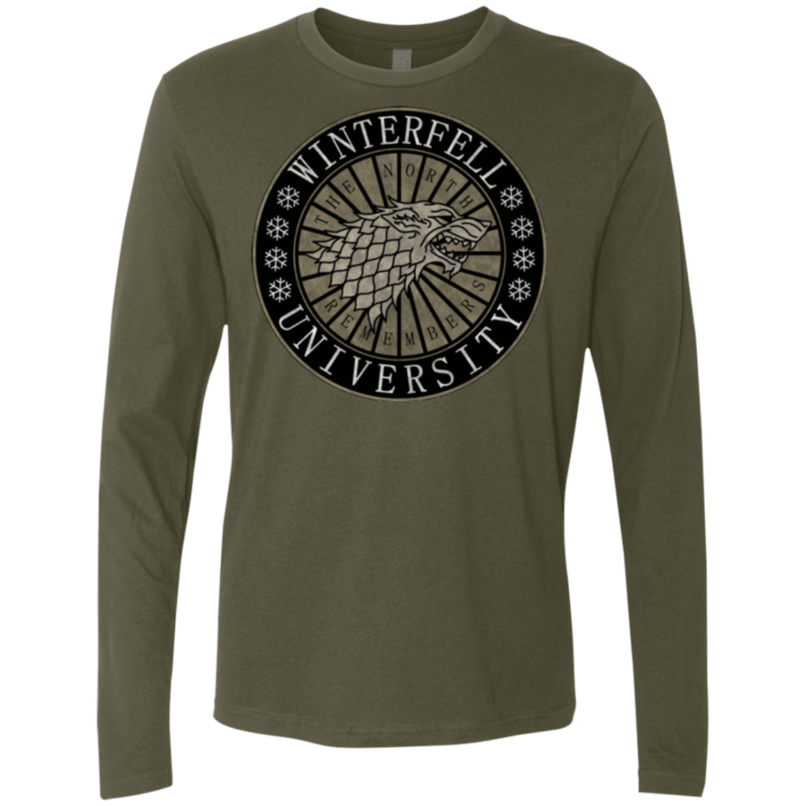 T-Shirts Military Green / Small North university Men's Premium Long Sleeve