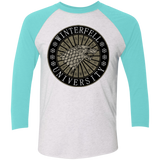 T-Shirts Heather White/Tahiti Blue / X-Small North university Men's Triblend 3/4 Sleeve