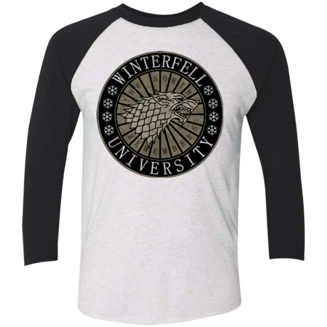 T-Shirts Heather White/Vintage Black / X-Small North university Men's Triblend 3/4 Sleeve