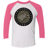 T-Shirts Heather White/Vintage Pink / X-Small North university Men's Triblend 3/4 Sleeve